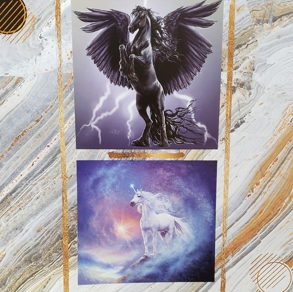 Pegasus Fantasy Unicorn Wall Art Poster Print - Picture 1 of 16
